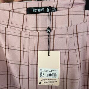 Pink Plaid Misguided Pants